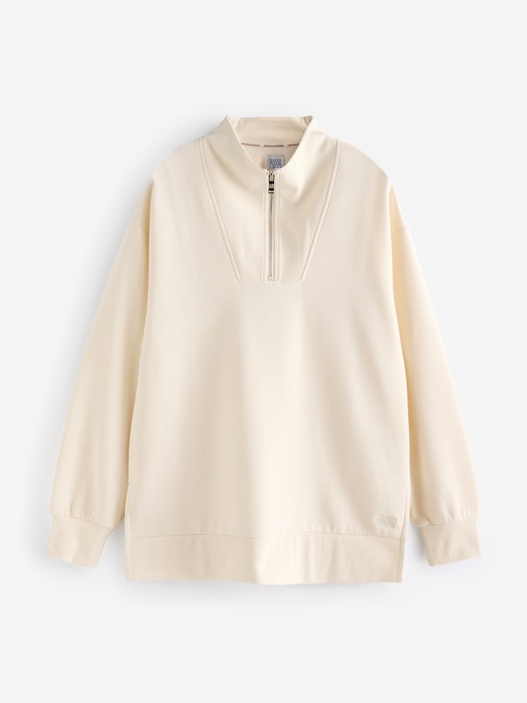 Bath & Body Works Cream Quarter Zip Sweatshirt - Image 7 of 8