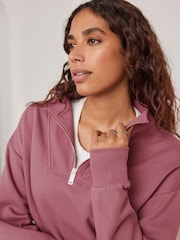 Bath & Body Works Mauve Quarter Zip Sweatshirt - Image 6 of 9
