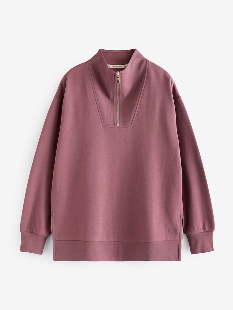 Bath & Body Works Mauve Quarter Zip Sweatshirt - Image 8 of 9