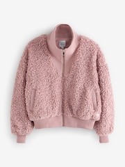 Bath & Body Works Pink Borg Zip Up Jacket - Image 7 of 7