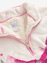 Bath & Body Works Pink/Cream Ski Half Zip Fleece Jumper - Image 9 of 9