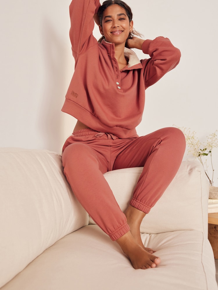 Bath & Body Works Rust Brown Button Up Sweatshirt - Image 1 of 10