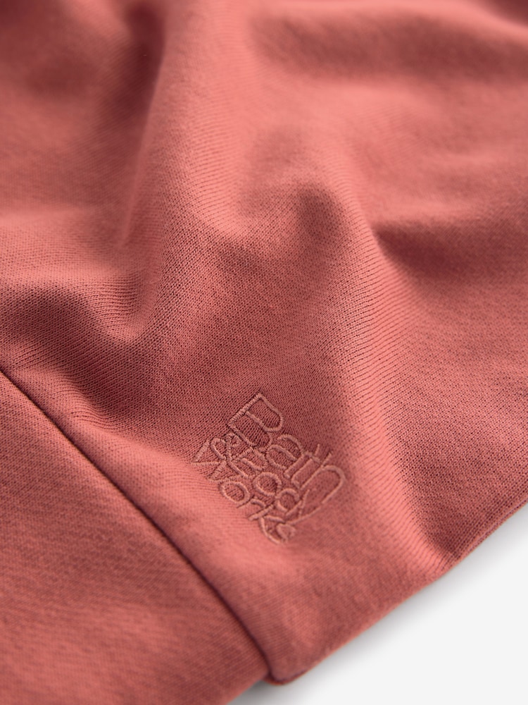 Bath & Body Works Rust Brown Button Up Sweatshirt - Image 10 of 10