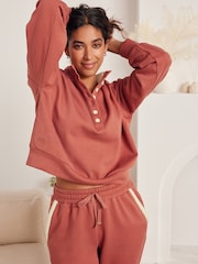 Bath & Body Works Rust Brown Button Up Sweatshirt - Image 2 of 10