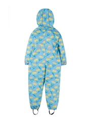 Frugi Blue Waterproof Flower Print Rain or Shine Suit - Image 3 of 6