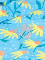Frugi Blue Waterproof Flower Print Rain or Shine Suit - Image 5 of 6