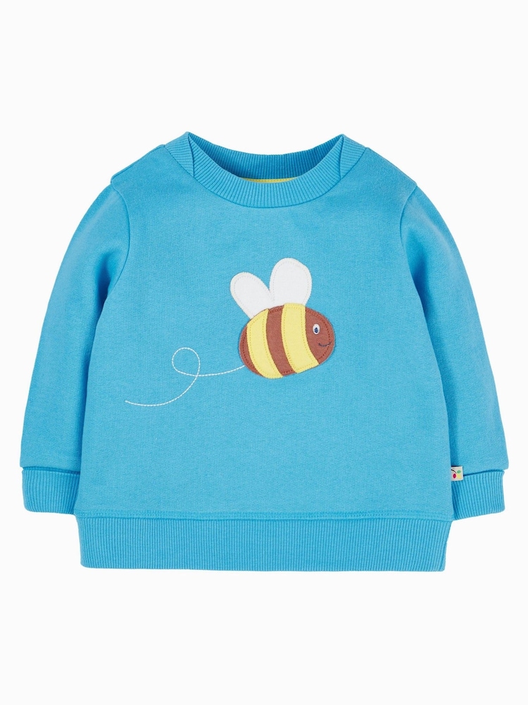 Frugi Blue Organic Cotton Easy on Jumper - Image 1 of 3
