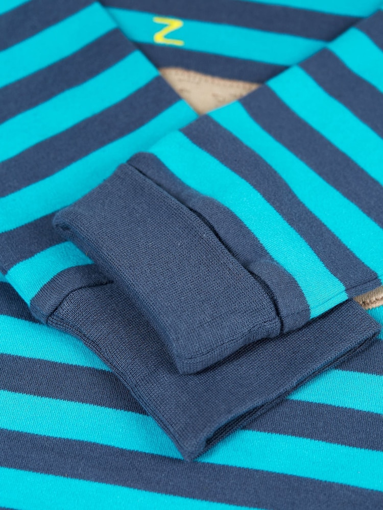 Frugi Blue Stripe Pyjama Set - Image 2 of 4