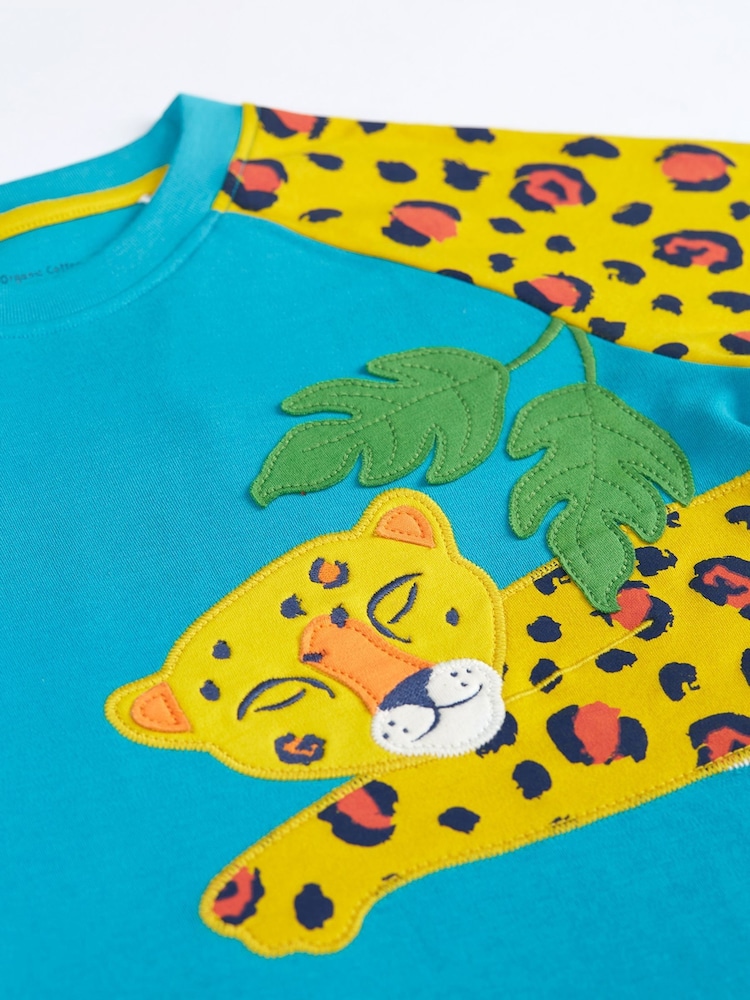 Frugi Yellow Raglan Pyjamas Set With Character Appliqué - Image 2 of 3