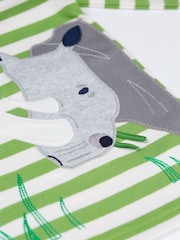 Frugi Green Stripe Rhino Long Sleeve Top - Image 3 of 4