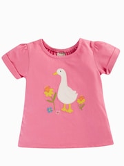 Frugi Pink Easter Duck Short Sleeve T-Shirt - Image 1 of 4