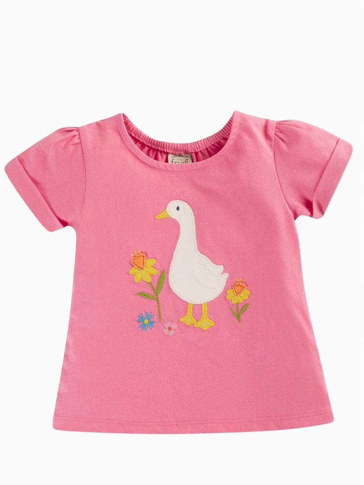 Frugi Pink Easter Duck Short Sleeve T-Shirt - Image 1 of 4