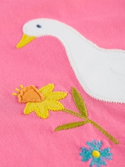Frugi Pink Easter Duck Short Sleeve T-Shirt - Image 4 of 4