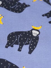 Frugi Purple Organic Cotton Gorilla Print Sweat Top - Image 3 of 4