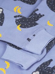 Frugi Purple Organic Cotton Gorilla Print Sweat Top - Image 4 of 4