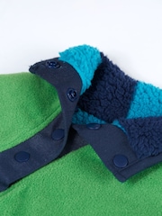 Frugi Blue Stripe Reversible Snuggle Fleece - Image 4 of 5