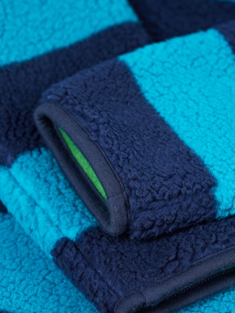 Frugi Blue Stripe Reversible Snuggle Fleece - Image 5 of 5 Frugi Blue Stripe Reversible Snuggle Fleece - Image 5 of 5