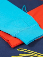 Frugi Navy Sea Animal Raglan Long Sleeve Top - Image 4 of 4