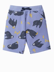 Frugi Purple Organic Cotton Samson Printed Shorts - Image 2 of 4