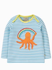 Frugi Blue Stripe Octopus Applique Top - Image 2 of 4