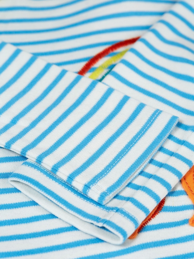 Frugi Blue Stripe Octopus Applique Top - Image 3 of 4
