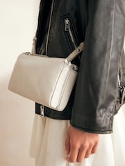Bone Small Leather Zip Cross-Body Bag - Image 3 of 9