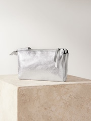 Silber - Small Leather Zip Cross-Body Bag - Bild 5 von 9