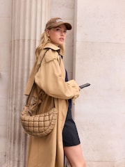 Mink Brown Padded Sling Bag - Image 1 of 9