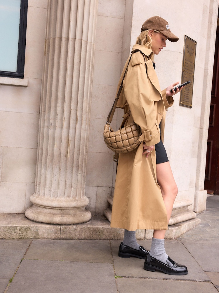 Mink Brown Padded Sling Bag - Image 2 of 9