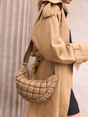 Mink Brown Padded Sling Bag - Image 4 of 9