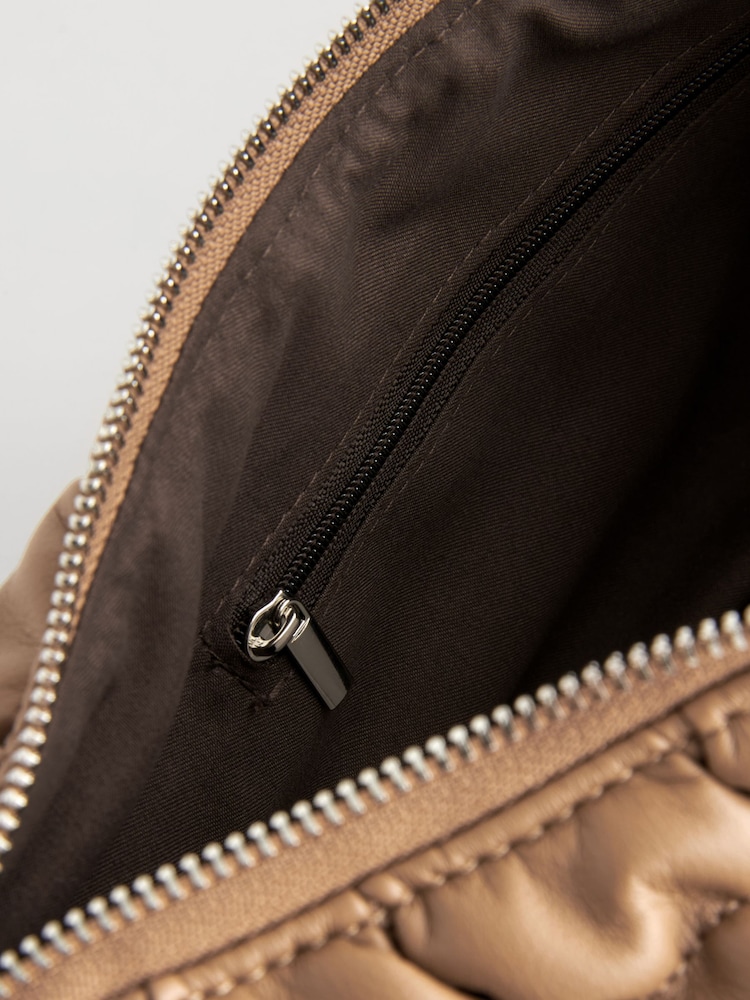 Mink Brown Padded Sling Bag - Image 9 of 9