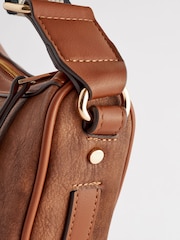 Tan Brown Cross-Body Saddle Bag - Image 11 of 13