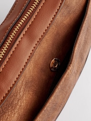 Tan Brown Cross-Body Saddle Bag - Image 13 of 13