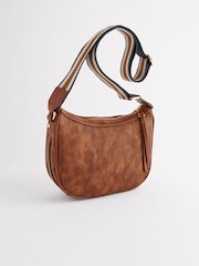 Tan Brown Cross-Body Saddle Bag - Image 7 of 13