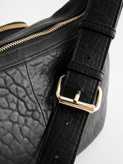Black Leather Pocket Shoulder Bag - Image 10 of 10