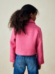 Pink Crop Sparkle Coat with Wool (3-16yrs) - Image 3 of 3