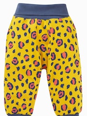 Frugi Yellow Animal Print Joggers - Image 1 of 3