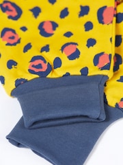 Frugi Yellow Animal Print Joggers - Image 2 of 3