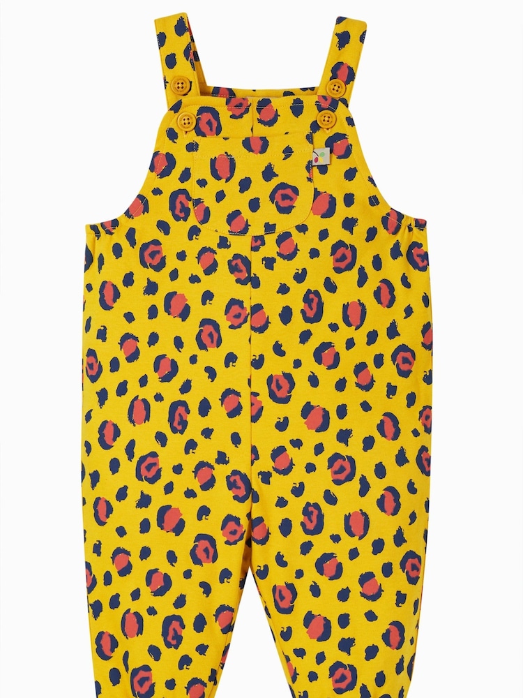 Frugi Yellow Animal Print  Dungarees - Image 1 of 4