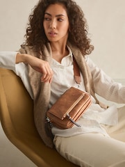 Tan Brown Utility Wash Cross-Body Bag - Image 2 of 11