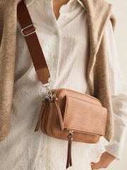 Tan Brown Utility Wash Cross-Body Bag - Image 3 of 11