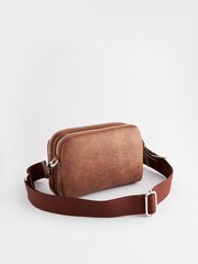 Tan Brown Utility Wash Cross-Body Bag - Image 5 of 11