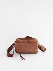 Tan Brown Utility Wash Cross-Body Bag - Image 6 of 11