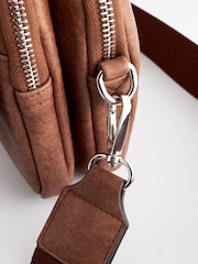 Tan Brown Utility Wash Cross-Body Bag - Image 9 of 11