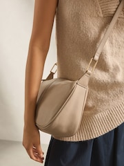 Taupe Leather Sling Bag - Image 2 of 8