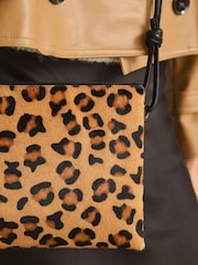 Leopard Leather Cross-Body Bag - Image 3 of 9