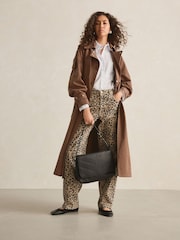Black Leather Quilted Shoulder Bag - Image 3 of 9