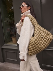 Khaki Green Padded Shoulder Bag - Image 1 of 5