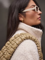 Khaki Green Padded Shoulder Bag - Image 4 of 5