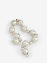 White Bauble Christmas Garland - Image 4 of 5